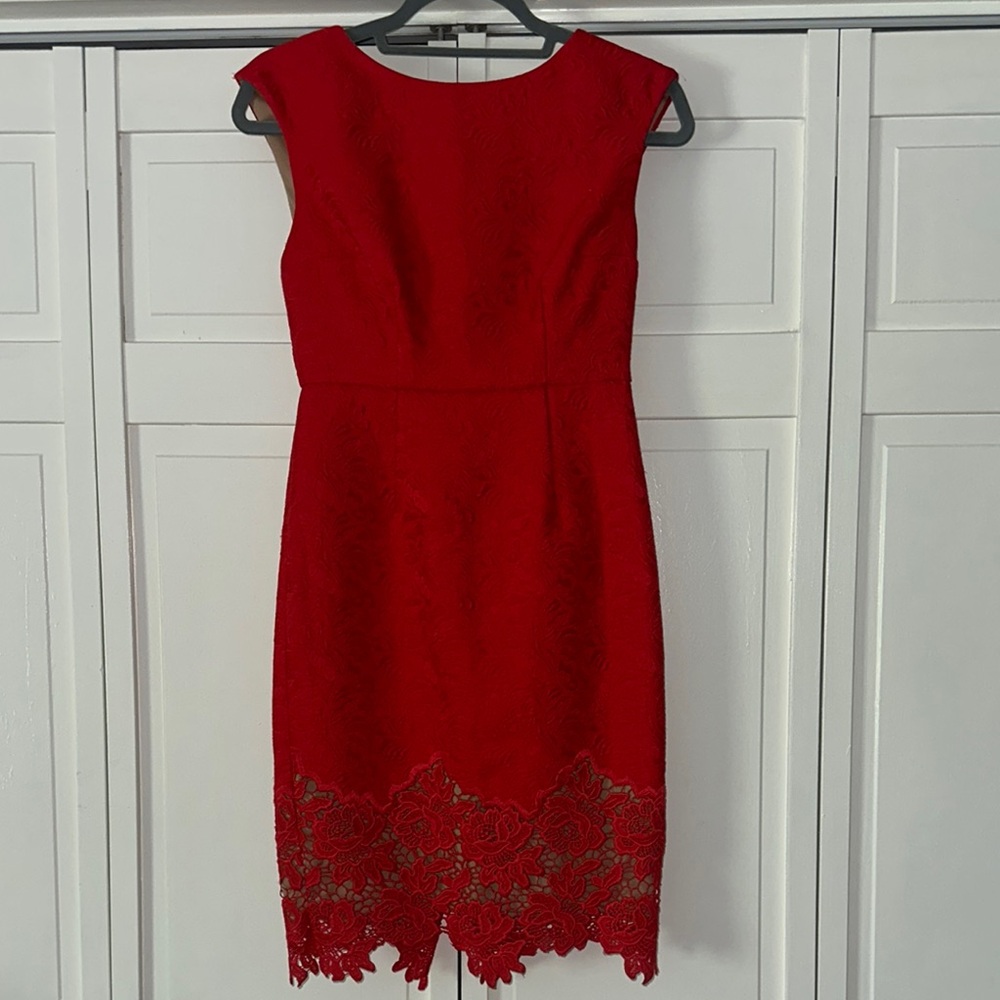 Tracy Reese Elegant Red Lace Dress